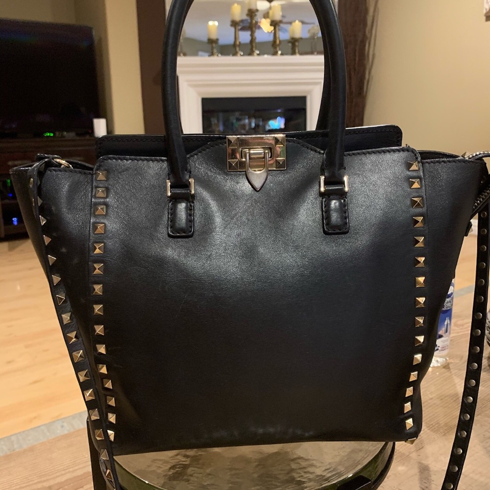Valentino Rockstud Calfskin Tote